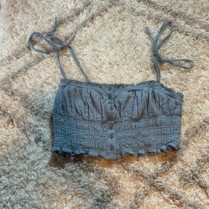 small, aeropostale, blue, crop top